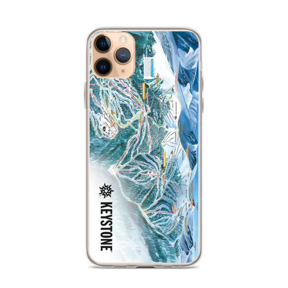 Keystone Trail Map iPhone Case by Mtns Co with official licensed ski resort trail map design and logo.