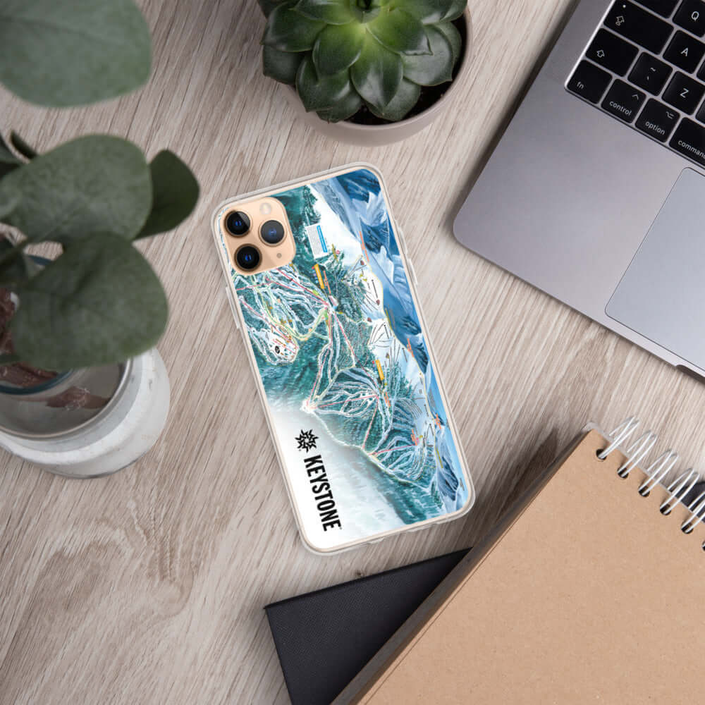 Keystone Trail Map iPhone Case featuring official ski resort trail map design by Mtns Co.