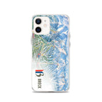 Breckenridge Trail Map iPhone Case featuring official licensed ski resort map by Mtns Co for protection and style.