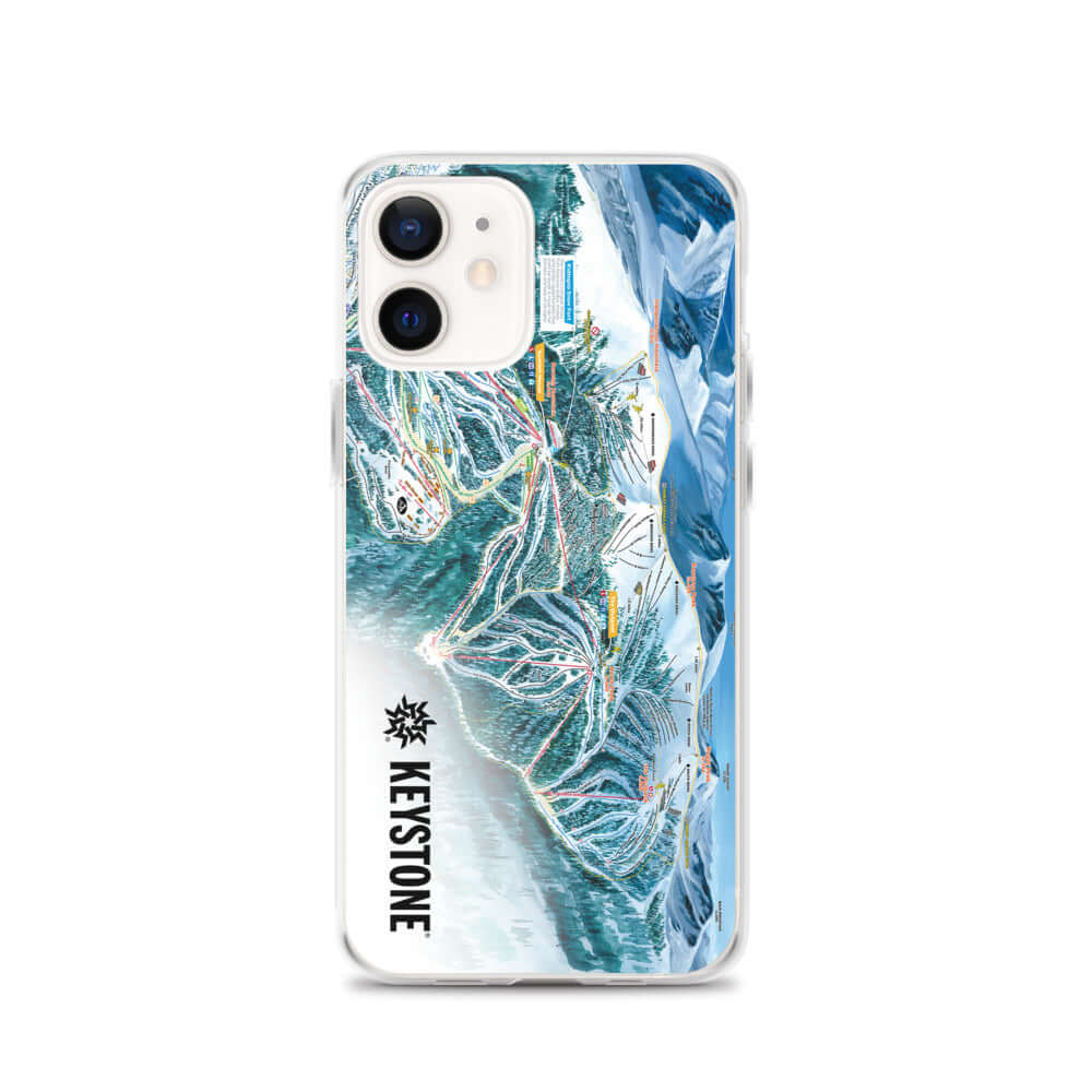 Keystone Trail Map iPhone Case showcasing the official Keystone Trail Map design by Mtns Co.
