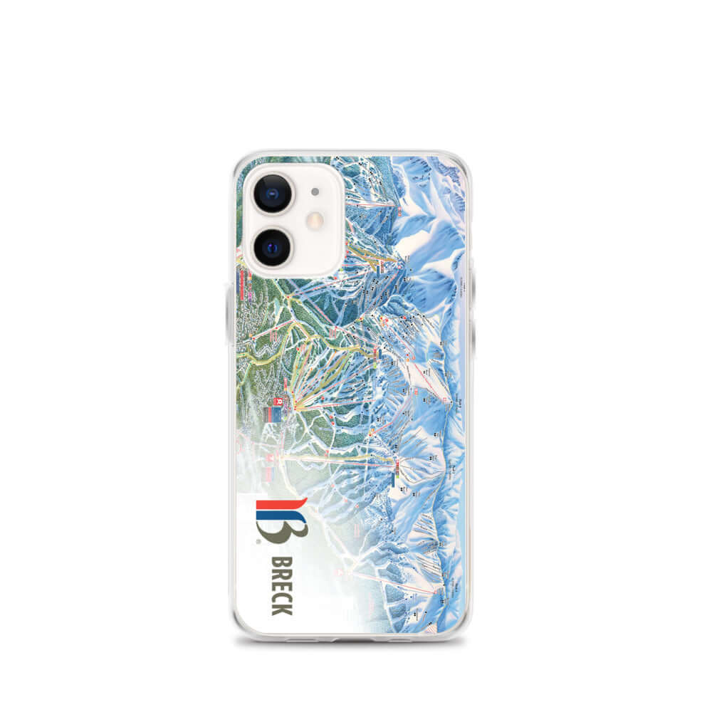 Breckenridge Trail Map iPhone Case by Mtns Co, featuring an official licensed ski resort trail map design.