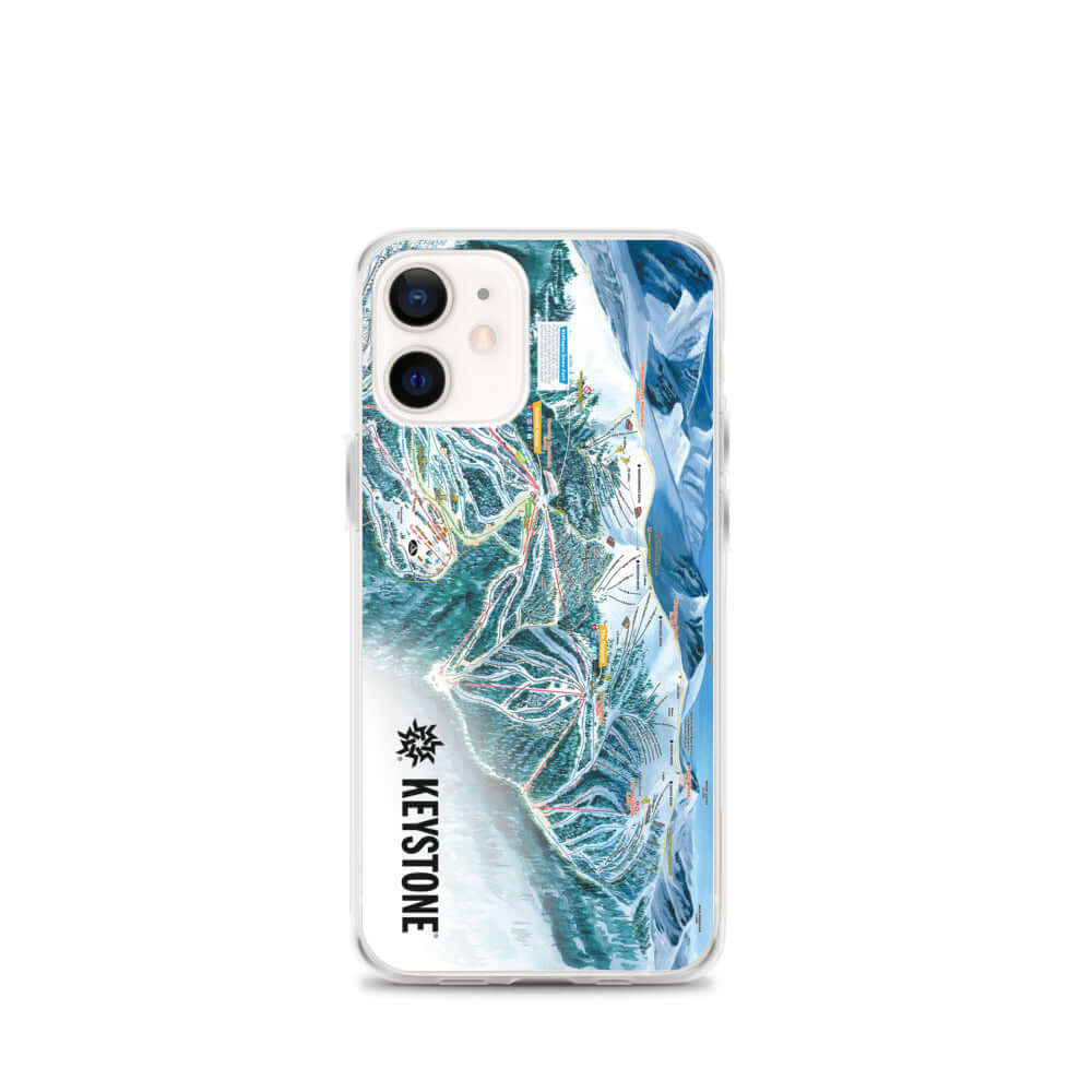 Keystone Trail Map iPhone Case featuring the official Keystone Trail Map design by Mtns Co for ski enthusiasts.