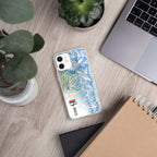 Breckenridge Trail Map iPhone Case featuring Mtns Co logo with vibrant ski trail design.