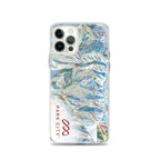 Park City Trail Map iPhone Case featuring the official Park City Trail Map, by Mtns Co, with Trail Map Logo.