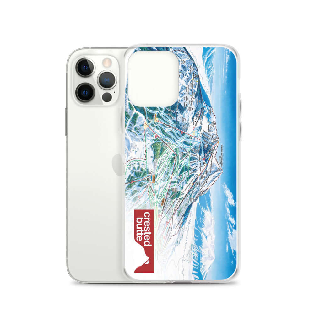 Crested Butte Trail Map iPhone Case by Mtns Co featuring official ski resort map design.