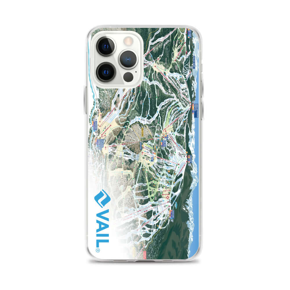 Vail Trail Map iPhone Case featuring official Vail Trail Map and Mtns Co Trail Map Logo.