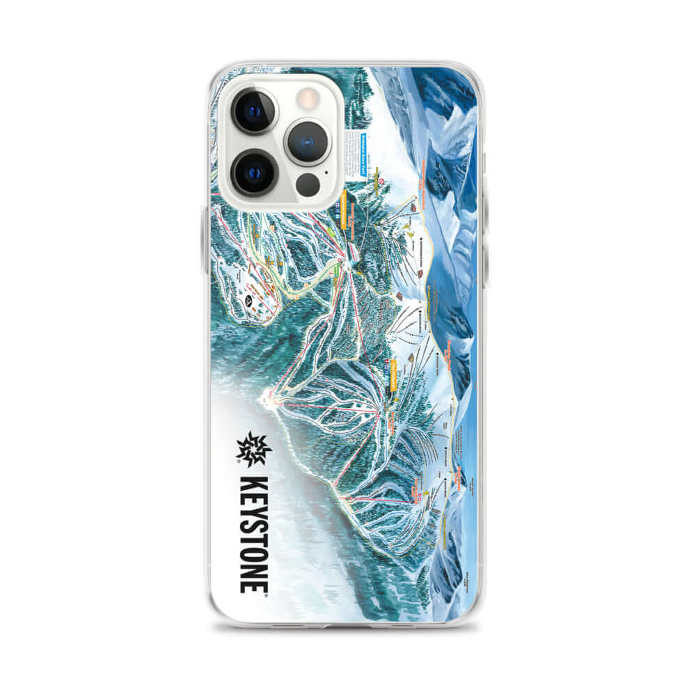 Keystone Trail Map iPhone Case by Mtns Co, featuring the official Keystone ski resort trail map.