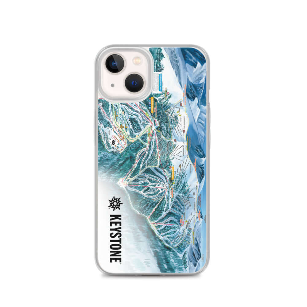 Keystone Trail Map iPhone Case with Mtns Co logo, protects from dust and scratches, official licensed ski resort apparel.