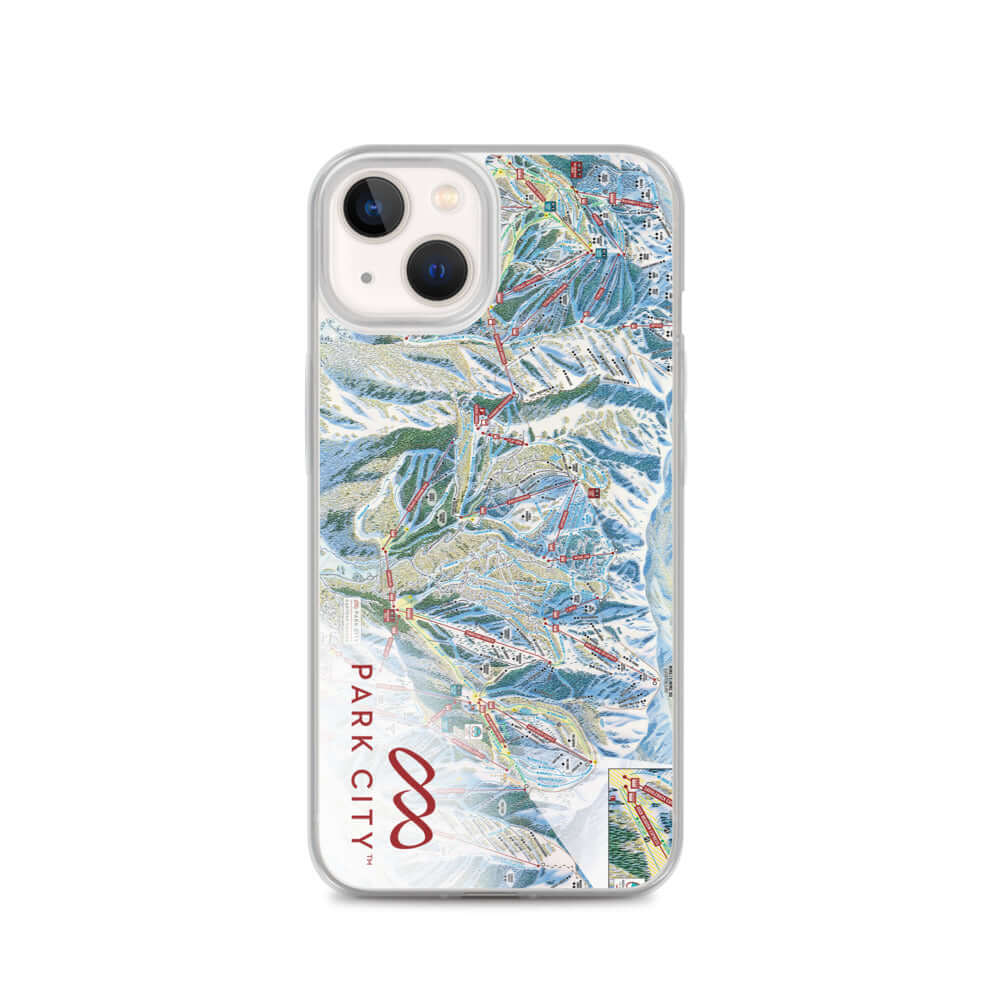 Park City Trail Map iPhone Case featuring the official Park City Trail Map, by Mtns Co.