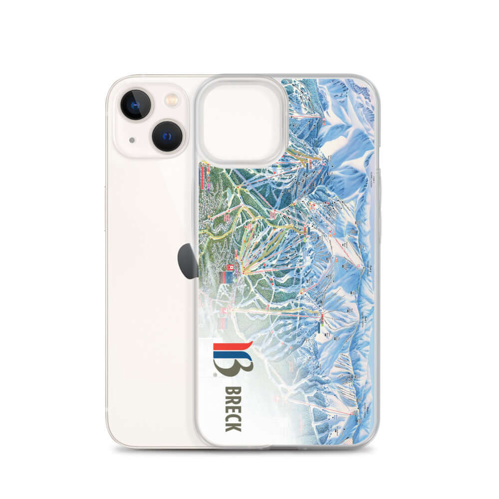 Breckenridge Trail Map iPhone Case featuring the official Breckenridge ski resort map design by Mtns Co.