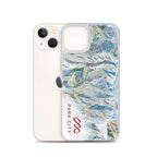 Park City Trail Map iPhone Case featuring official trail map design and Mtns Co logo.