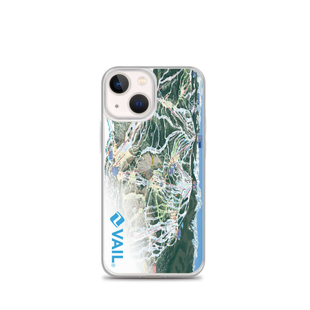 Vail Trail Map iPhone Case featuring official Vail trail map design, by Mtns Co. Durable, flexible, and protective.