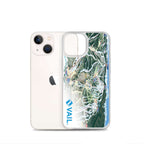 Vail Trail Map iPhone Case featuring VAIL logo, protects phone with official ski resort map design by Mtns Co.