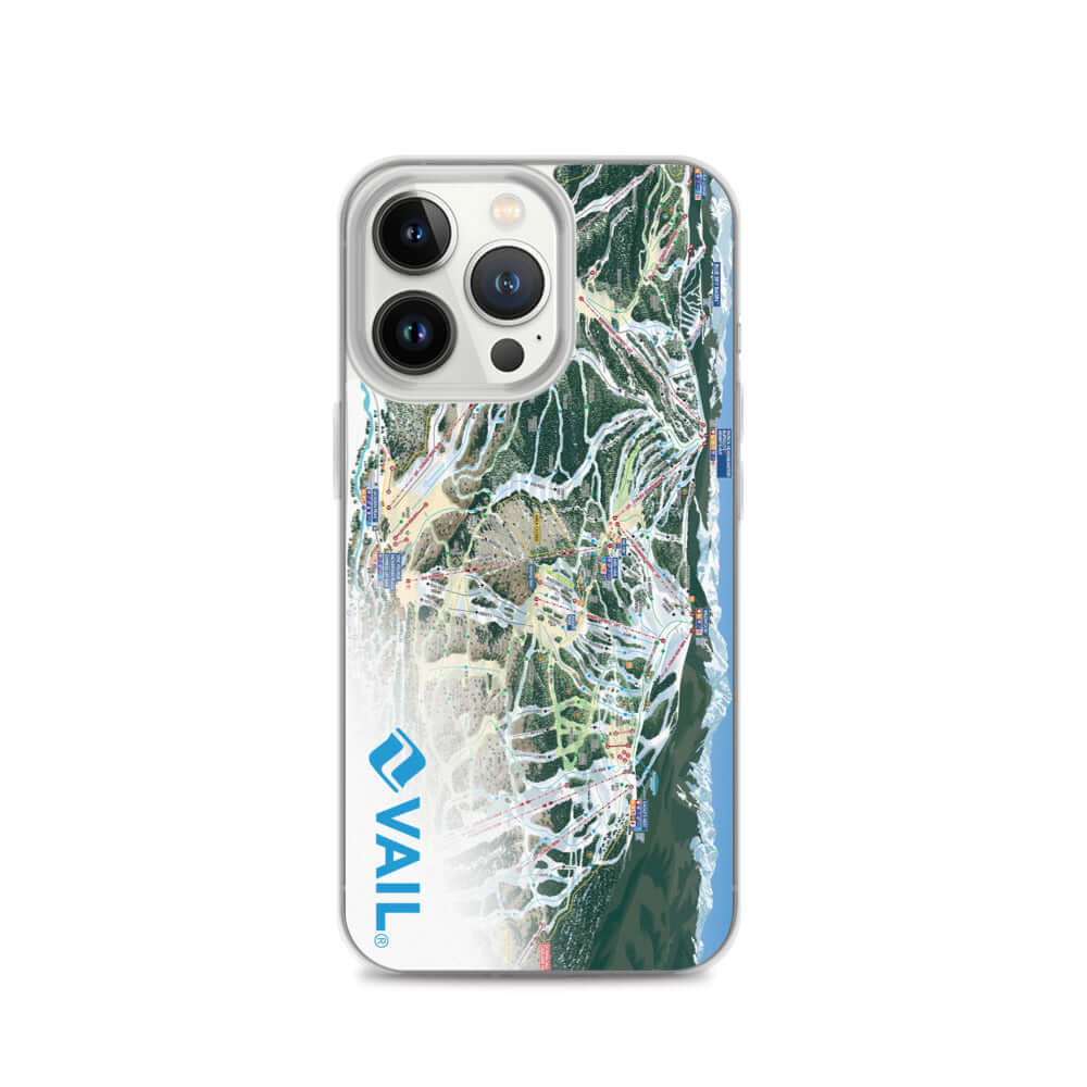 Vail Trail Map iPhone Case featuring official Vail trail map design by Mtns Co, protects phone with sleek style.