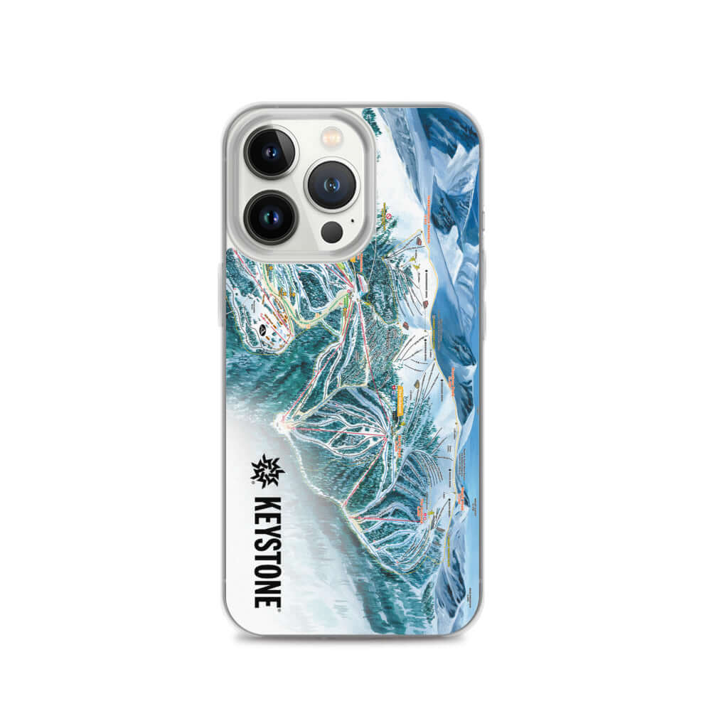 Keystone Trail Map iPhone Case featuring the Keystone Trail Map logo by Mtns Co, designed for protection and style.