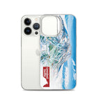 Crested Butte Trail Map iPhone Case featuring Mtns Co logo and official ski resort design.