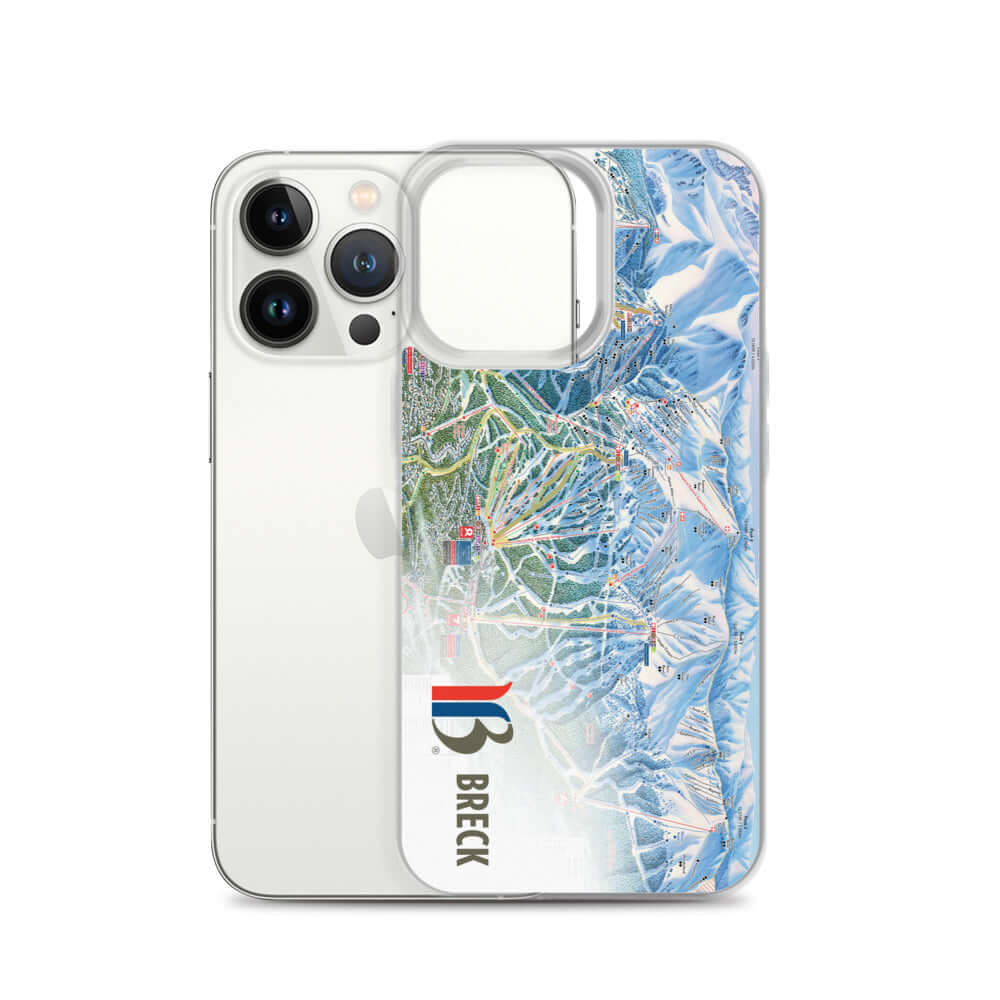 Breckenridge Trail Map iPhone Case by Mtns Co featuring an official licensed ski resort design.