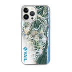 Vail Trail Map iPhone Case featuring the official Vail Trail Map logo by Mtns Co, providing sleek protection and style.