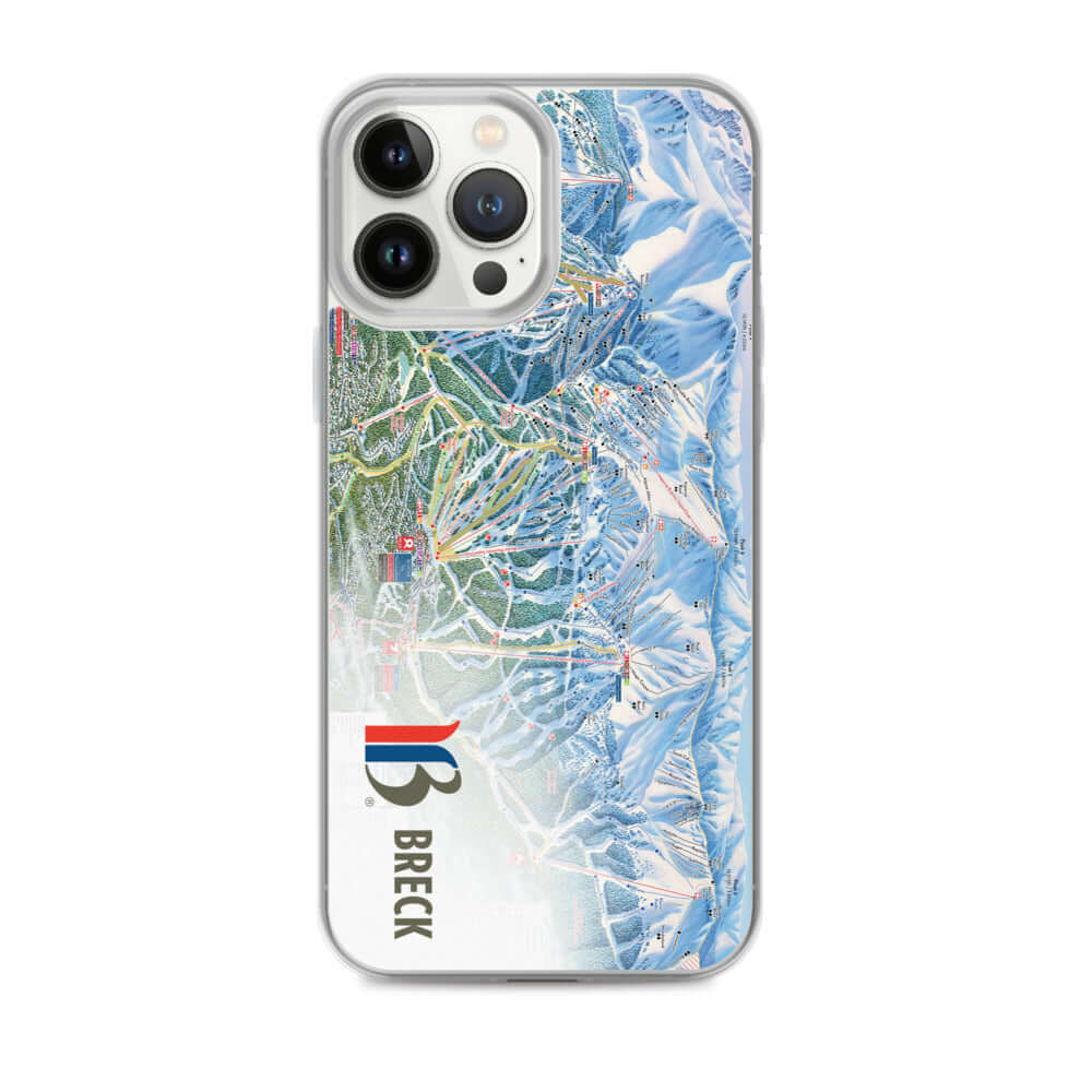 Breckenridge Trail Map iPhone Case by Mtns Co with official ski resort trail map design.