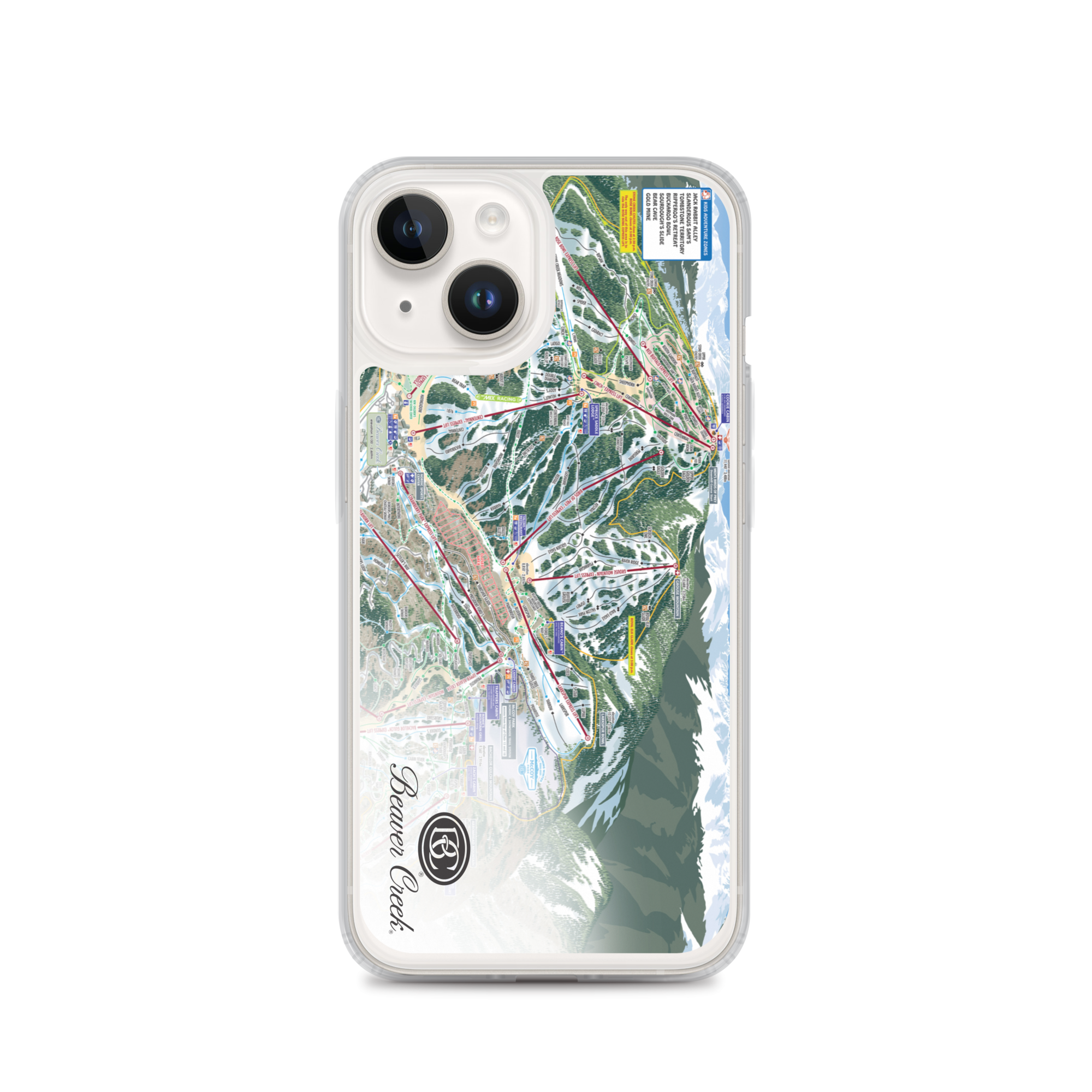 Beaver Creek Trail Map iPhone Case