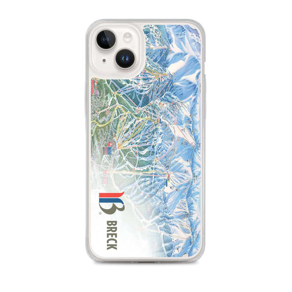 Breckenridge Trail Map iPhone Case by Mtns Co featuring vibrant ski resort map and protective design for iPhone.