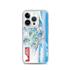 Crested Butte Trail Map iPhone Case featuring official ski resort logo by Mtns Co, offers stylish protection for smartphones.