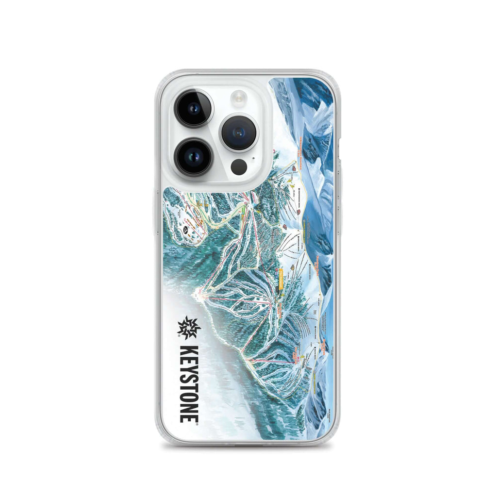 Keystone Trail Map iPhone Case designed by Mtns Co, featuring official ski resort trail map and durable protection.