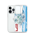 Crested Butte Trail Map iPhone Case showcasing vibrant design and Mtns Co logo for official licensed ski resort apparel.