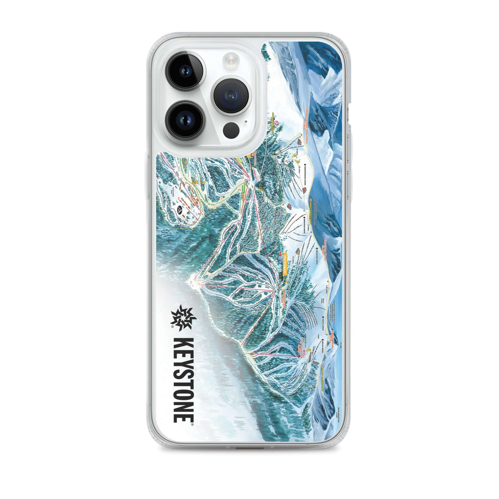 Keystone Trail Map iPhone Case featuring Mtns Co Trail Map Logo, designed for protection and style.