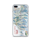 Park City Trail Map iPhone Case featuring official ski resort map design by Mtns Co.