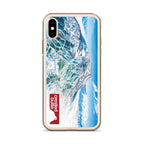 Crested Butte Trail Map iPhone Case featuring the official map and Mtns Co logo for ski resort apparel.