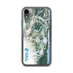 Vail Trail Map iPhone Case featuring ski resort trail map and Mtns Co logo, offering protection from scratches and dirt.