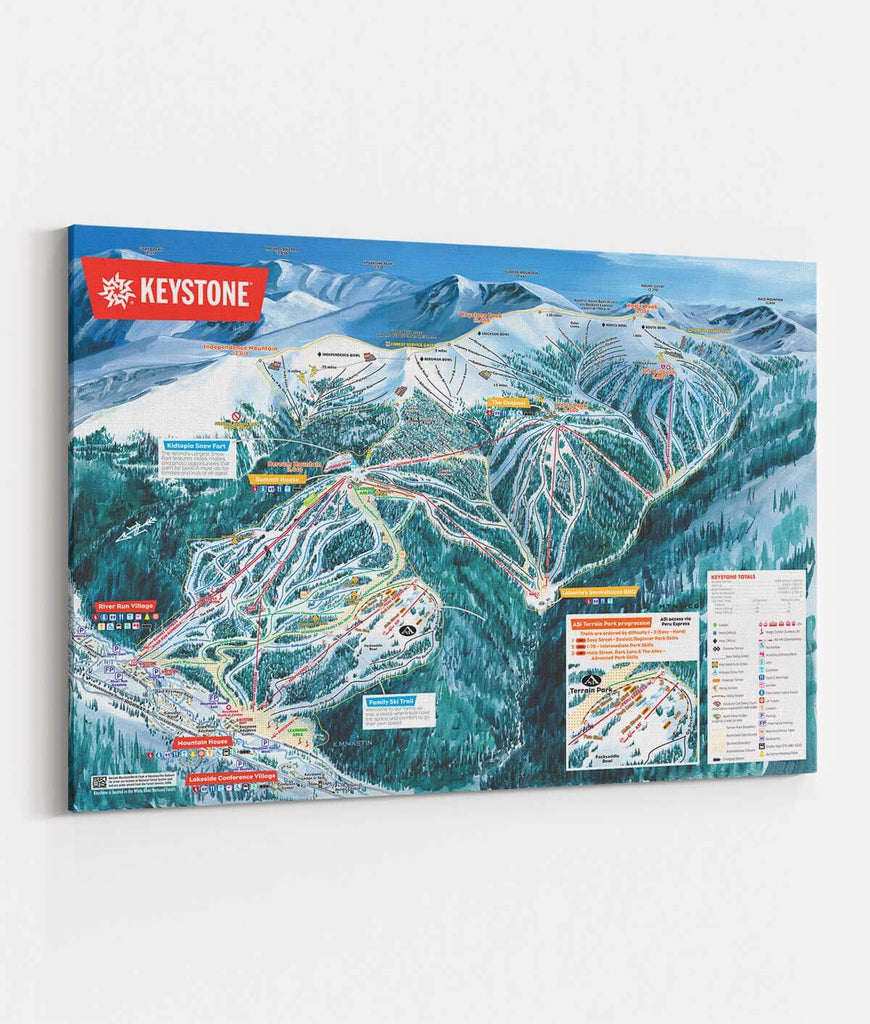 Keystone Resort Trail Map | Canvas Poster