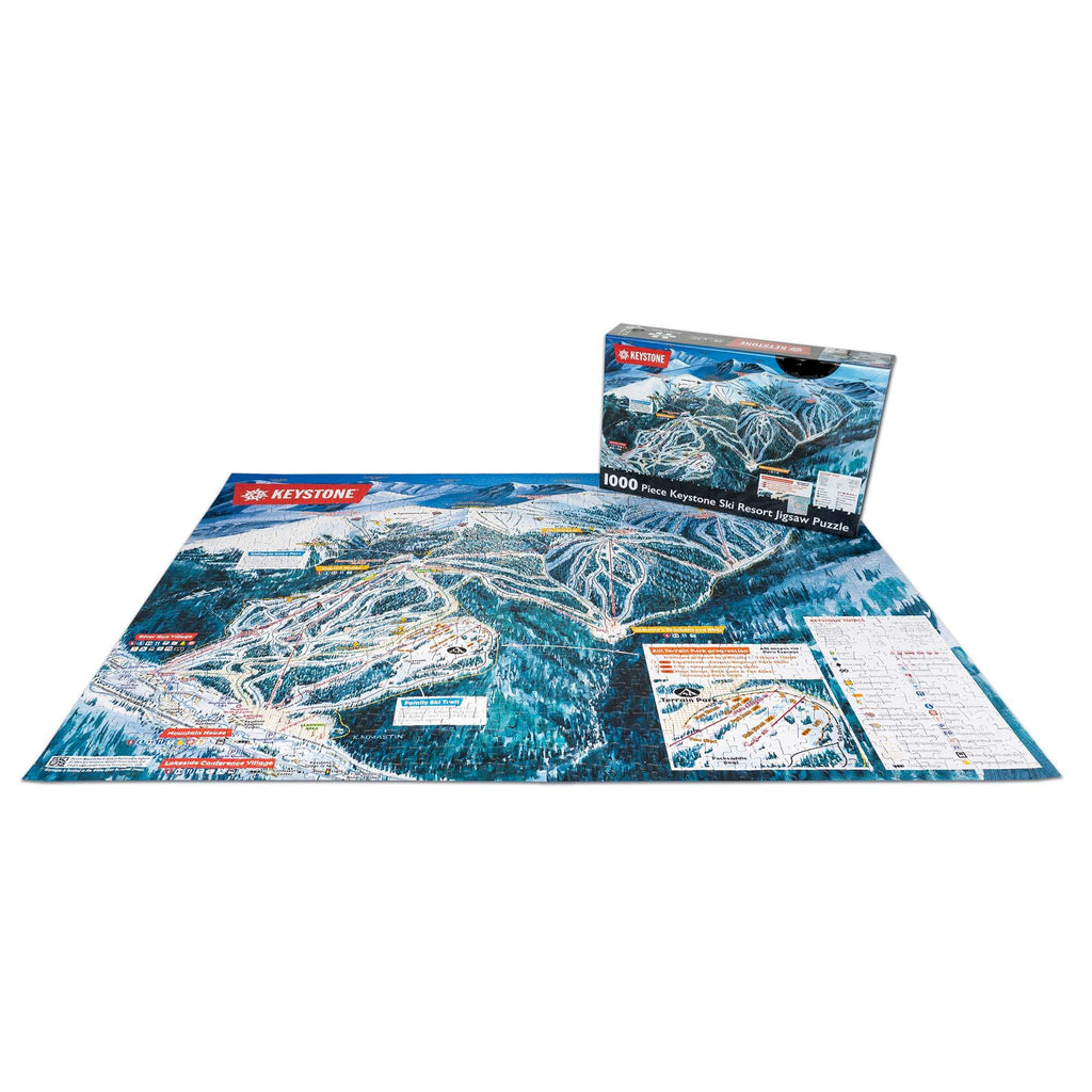 Keystone Ski Resort Jigsaw Puzzle – 1000 Pieces with trail map and box, official licensed Mtns Co design.