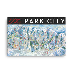 Park City Ski Resort Trail Map | Canvas Poster