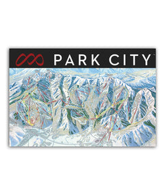 Park City Ski Resort Trail Map | Canvas Poster
