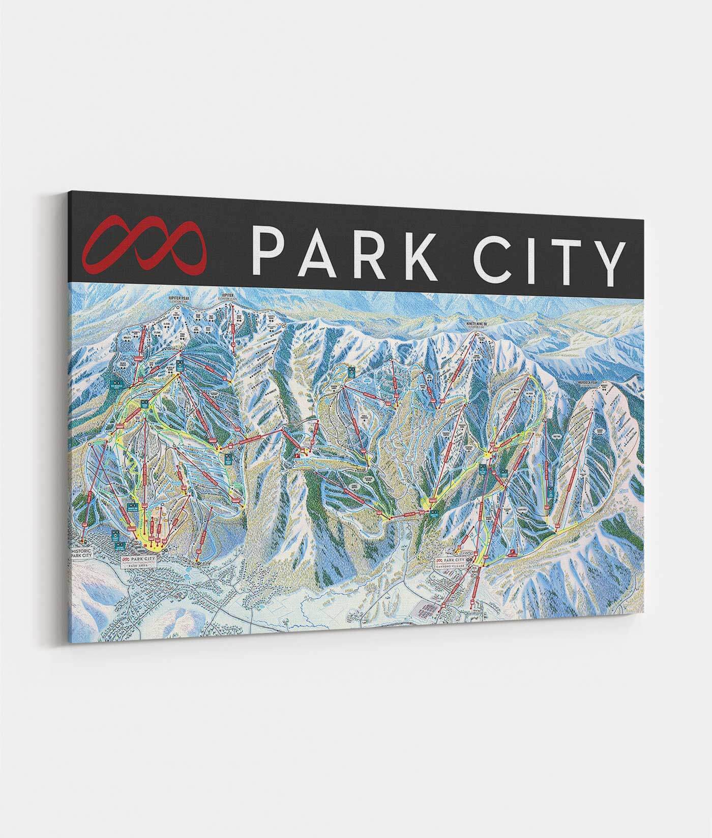 Park City Ski Resort Trail Map | Canvas Poster