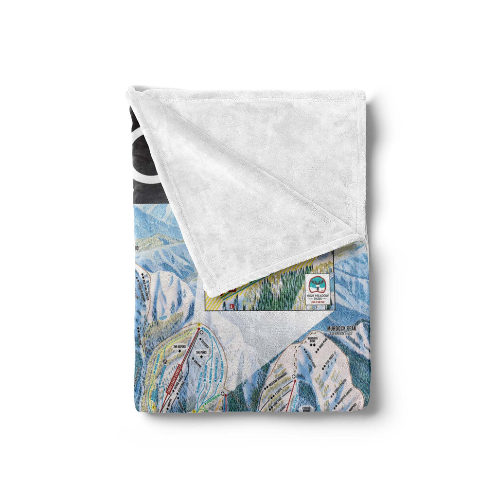 Park City Blanket | Ski Resort Trail Map Fleece Throw Blanket