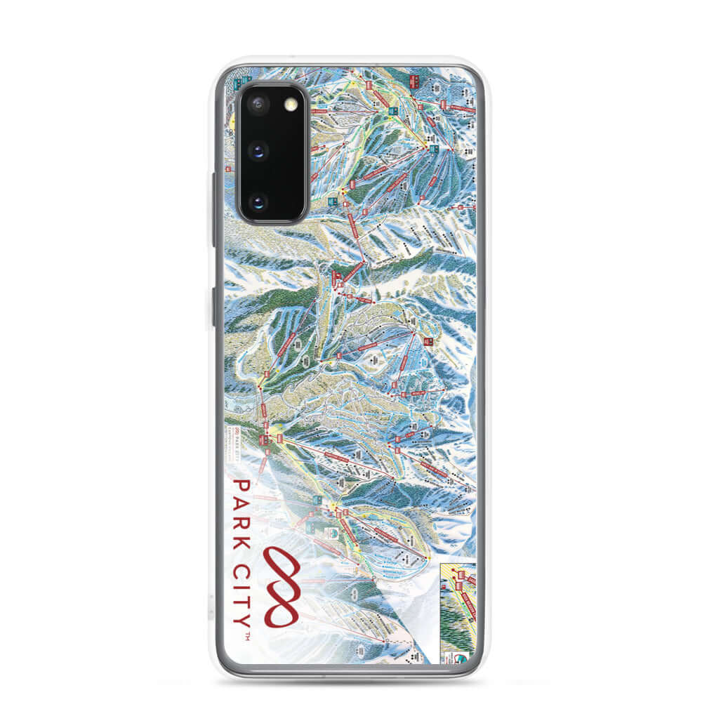 Park City Trail Map Samsung Phone Case featuring official Park City Trail Map by Mtns Co.