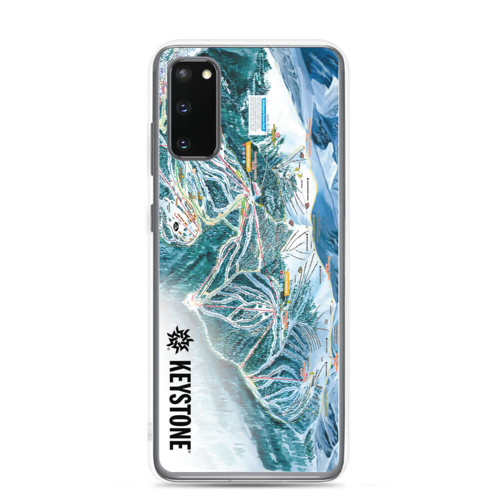 Keystone Trail Map Samsung Phone Case by Mtns Co, featuring official licensed ski resort apparel and trail map logo.