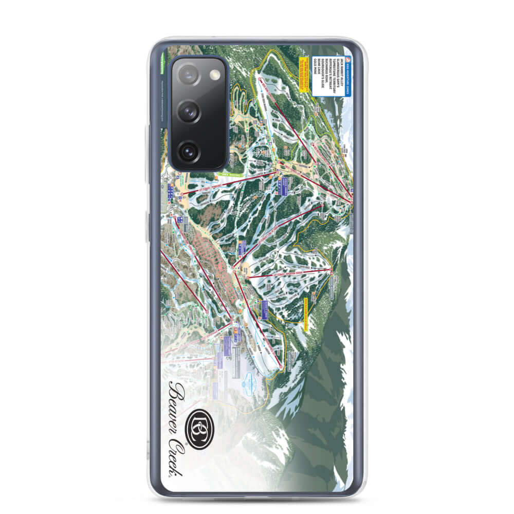 Beaver Creek Trail Map Samsung Case featuring official trail map design by Mtns Co for ski enthusiasts.