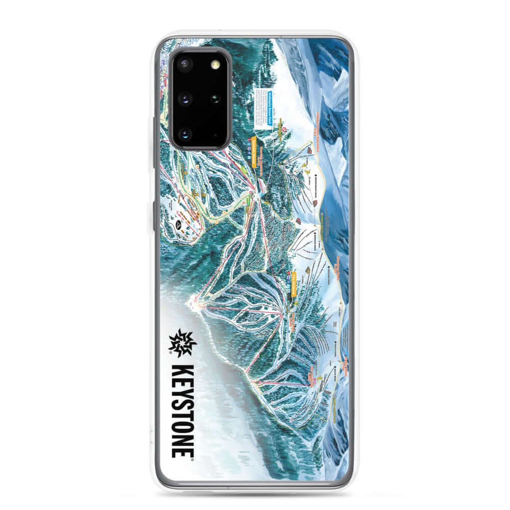 Keystone Trail Map Samsung Phone Case by Mtns Co, featuring an official ski resort trail map design.