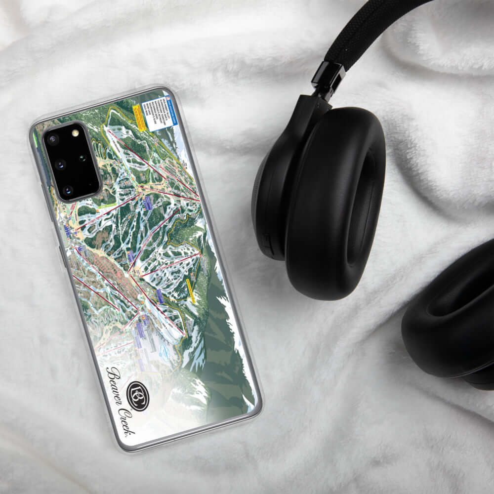Beaver Creek Trail Map Samsung Case with Mtns Co logo, designed for protection and style.