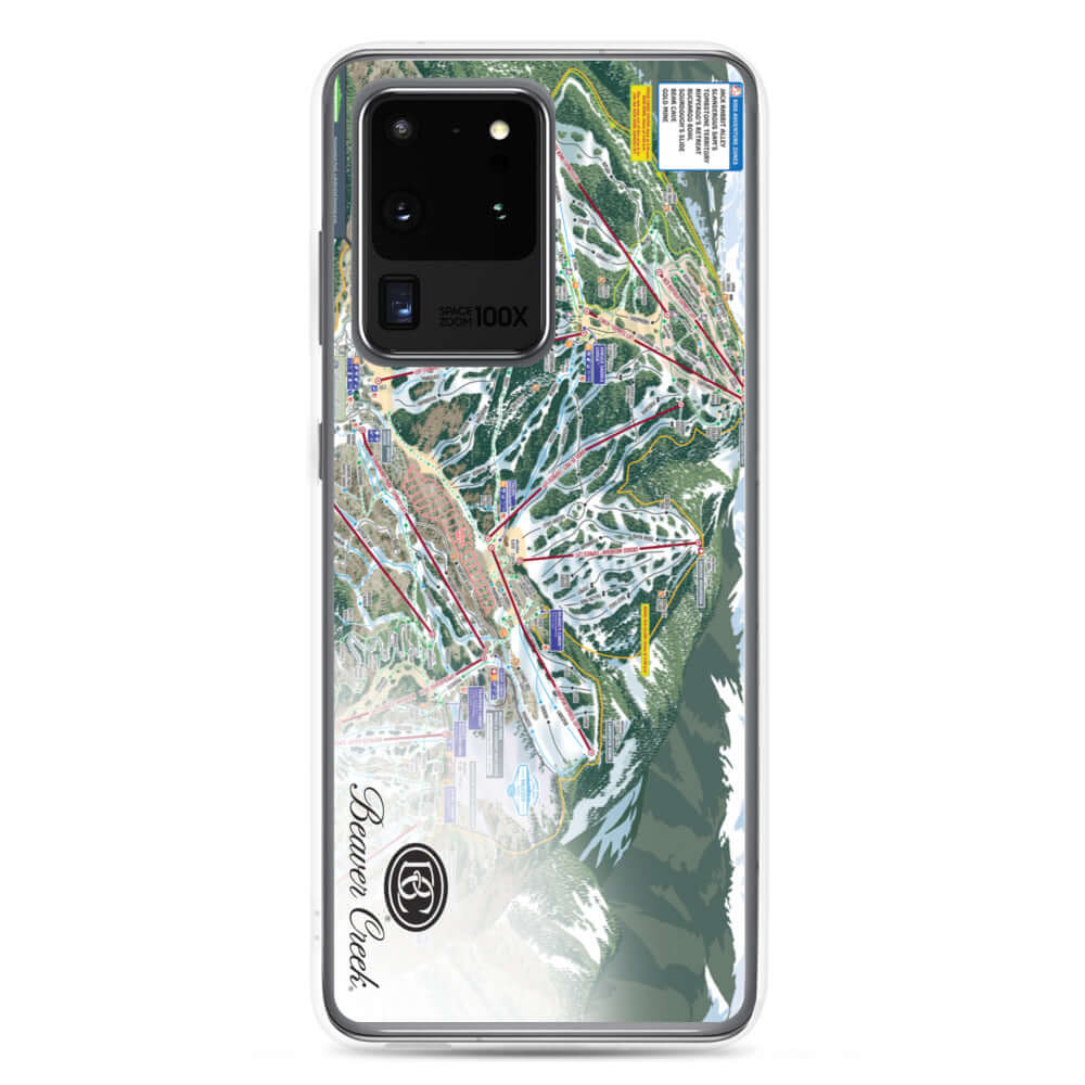 Beaver Creek Trail Map Samsung Case by Mtns Co, featuring an official ski resort trail map in a sleek design.