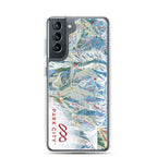 Park City Trail Map Samsung Phone Case featuring Mtns Co Trail Map Logo, protecting your device with style.