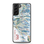 Park City Trail Map Samsung Phone Case featuring official Park City Trail Map and Mtns Co logo.