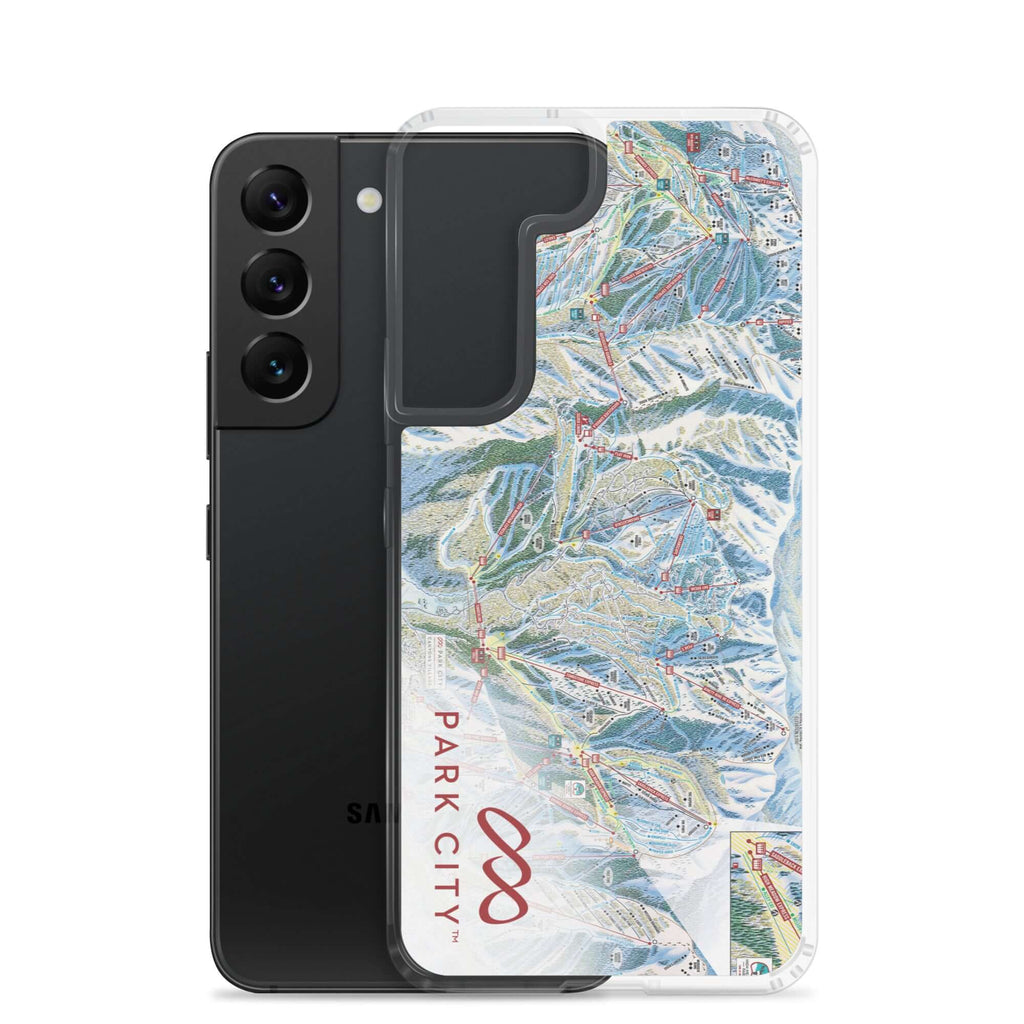 Park City Trail Map Samsung Phone Case featuring official Park City Trail Map design by Mtns Co.