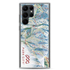 Park City Trail Map Samsung Phone Case with official ski resort trail map and Mtns Co logo design