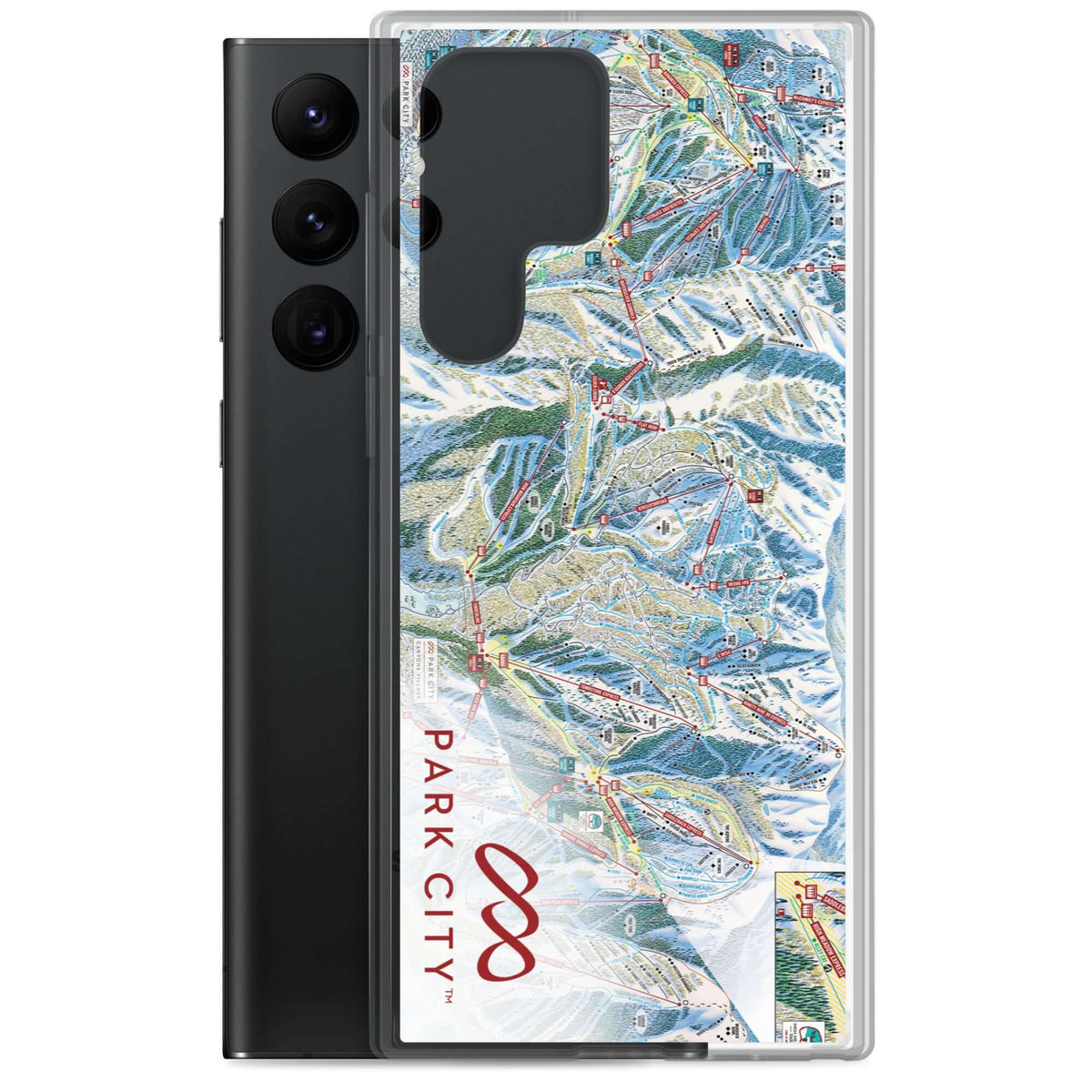Park City Trail Map Samsung Phone Case with ski resort map design, official licensed product by Mtns Co.