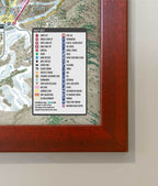 Stowe Ski Resort | Trail Map Poster showing map key and features, designed by Mtns Co, official licensed ski resort apparel.